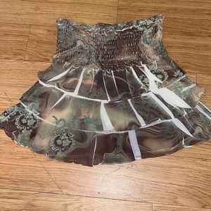 No sleeve blouse flower print